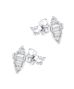 Shining Crystal Silver Stud Earring STS-7085